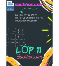 Bài 1. Bài tập có đáp án chi tiết về ứng dụng tích vô hướng của hai véc tơ