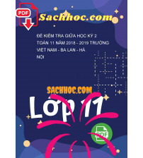 Đề kiểm tra giữa học kỳ 2 Toán 11 năm 2018 - 2019 trường Việt Nam - Ba Lan - Hà Nội