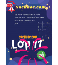 Đề kiểm tra giữa kỳ 1 Toán 11 năm 2018 - 2019 trường THPT Việt Nam - Ba Lan - Hà Nội