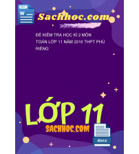 Đề kiểm tra học kì 2 môn Toán lớp 11 năm 2016 THPT phú riềng