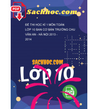 Đề thi học kì 1 Môn Toán lớp 10 ban cơ bản trường Chu Văn An - Hà Nội 2013 - 2014