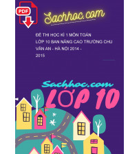 Đề thi học kì 1 Môn Toán lớp 10 ban nâng cao trường Chu Văn An - Hà Nội 2014 - 2015