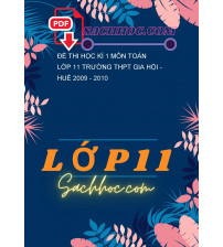 Đề thi học kì 1 Môn toán lớp 11 trường THPT Gia Hội - Huế 2009 - 2010