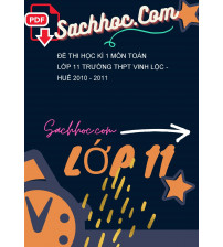 Đề thi học kì 1 Môn toán lớp 11 trường THPT Vinh Lộc - Huế 2010 - 2011