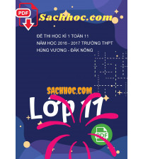 Đề thi học kì 1 Toán 11 năm học 2016 - 2017 trường THPT Hùng Vương - Đăk Nông