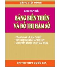 Chuyên đề bảng biến thiên và đồ thị hàm số - Đặng Việt Đông