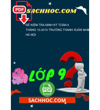 Đề kiểm tra định kỳ Toán 9 tháng 10-2019 trường Thanh Xuân Nam - Hà Nội