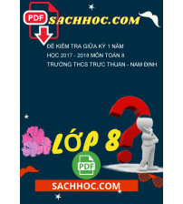 Đề kiểm tra giữa kỳ 1 năm học 2017 - 2018 môn Toán 8 trường THCS Trực Thuận - Nam Định