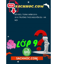 Đề KSCL Toán 9 năm 2018 - 2019 trường THCS Nguyễn Du - Hà Nội
