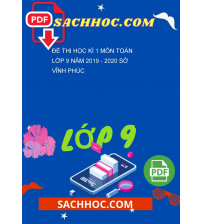 Đề thi học kì 1 môn Toán lớp 9 năm 2019 - 2020 sở Vĩnh Phúc