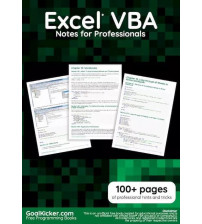 Excel VBA Notes for Professionals