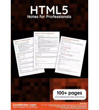 HTML5 Notes for Professionals